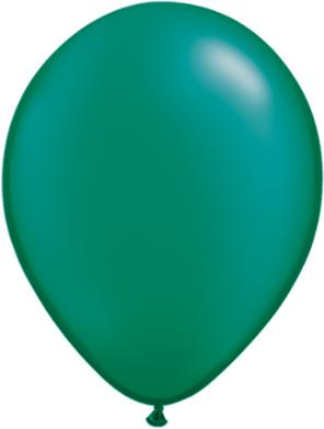 11 inch Pearl Emerald Green Balloons with Helium and Hi Float