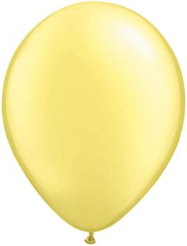 11 inch Pearl Lemon Chiffon Balloons with Helium and Hi Float