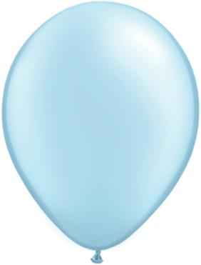 11 inch Pearl Light Blue Balloons with Helium and Hi Float