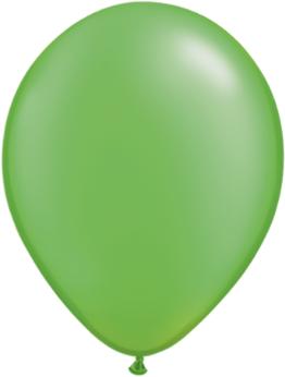 11 inch Pearl Lime Green Balloons with Helium and Hi Float