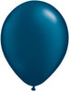 11 inch Pearl Midnight Blue Balloons with Helium and Hi-Float