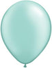 11 inch Pearl Mint Green Balloons with Helium and Hi Float