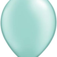 11 inch Qualatex Pearl Mint Green Latex Balloons Helium and Hi Float