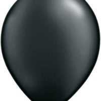 11 inch Qualatex Pearl Onyx Black Latex Balloons Helium and Hi Float