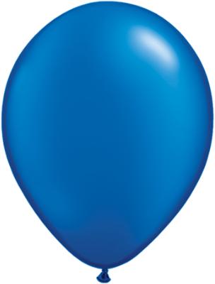 11 inch Pearl Sapphire Blue Balloons with Helium and Hi Float