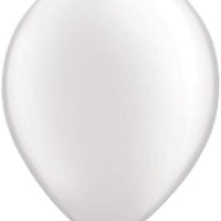 11 inch Qualtex Pearl White Latex Balloons with Helium and Hi-Float