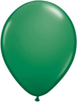 11 inch Qualatex Green Latex Balloons with Helium and Hi Float
