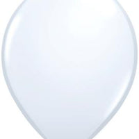 11 inch Qualatex White Latex Balloons with Helium and  Hi Float