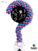 Baby Gender Reveal Question Mark Confetti Pink or Blue Balloon Column