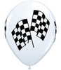 11 inch Racing Checkered Flags Balloons with Helium and Hi Float