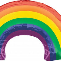 Rainbow Shape Foil Balloon with Helium and Weight