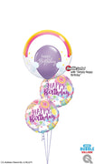Rainbow Bubble Unicorn Birthday Balloons Bouquet
