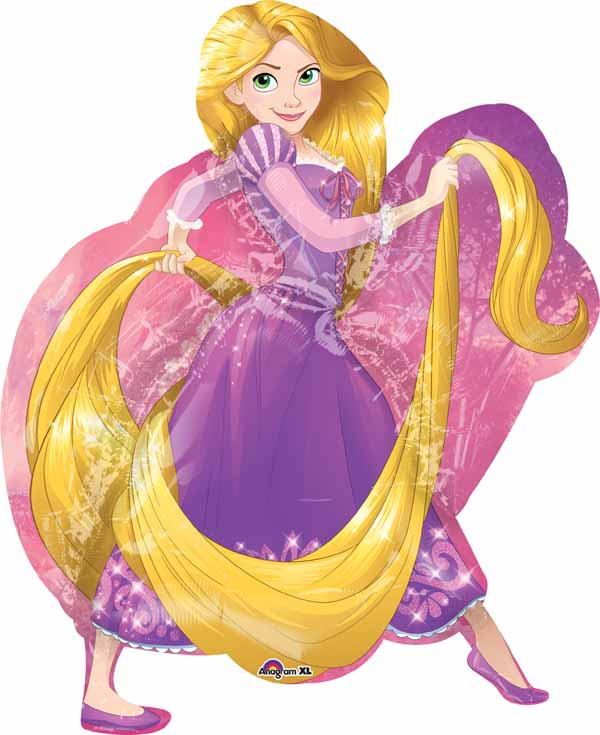 Disney Princess Rapunzel Foil Balloon with Helium and Weight