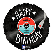 18 inch Birthday Vinyl Record Birthday Balloon with Helium