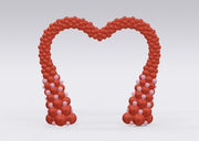 Red Heart Balloon Arch