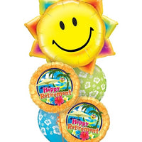 Retirement Sun Tropical Balloon Bouquet with Helium and Weight