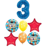 Roblox Birthday Party Time Pick An Age Blue Number Balloons Bouquet