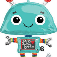 Outer Space Robot Shape Foil Balloon with Helium and Weight