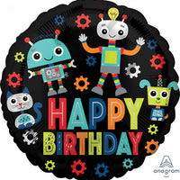 18 inch Outer Space Robots Birthday Balloons