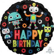 18 inch Outer Space Robots Birthday Balloons