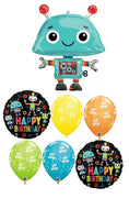 Outer Space Robot Birthday Balloons Bouquet