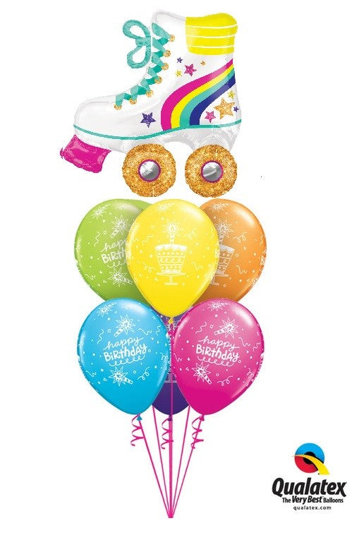 Roller Skate Happy Birthday Balloons Bouquet