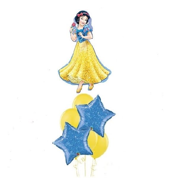 disney princess snow white star birthday balloon bouquet