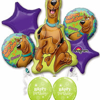 Scooby Doo Birthday Balloon Bouquet with Helium and Weight
