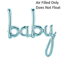 Script Pale Blue Baby (Air Filled Only)