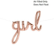 Script Rose Gold Girl (Air Filled Only)