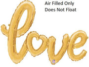 32 inch Love Gold Script Balloons AIR FILLED ONLY