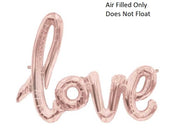 Love Rose Rose Gold Script Foil Balloon Banner AIR FILLED ONLY