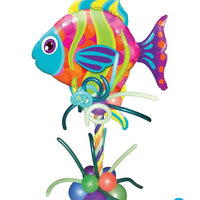 Sea Creatures Tropical Fish Slim Balloon Column