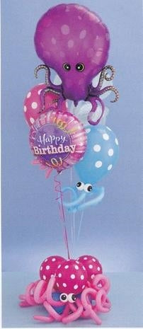 Sea Creatures Octopus Balloons Bouquet Stand Up