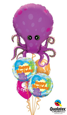 Sea Creatures Octopus Birthday Balloons Bouquet