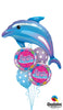 Blue Dolphin Birthday Balloons Bouquet