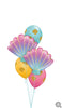 Sea Creatures Seashall Balloon Bouquet with Helium and Weight