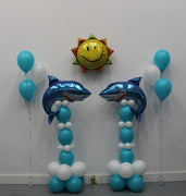 Shark Balloons Stand Up Sun Bouquet Package