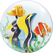 24 inch Tropical Fish Double Bubble Balloon
