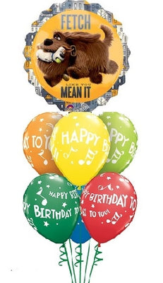 Secret Life of Pets Birthday Balloons Bouquet