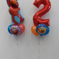 Sesame Street Elmo Birthday Pick An Age Red Number Balloon Bouquets