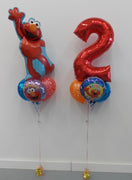 Sesame Street Elmo Birthday Pick An Age Red Number Balloon Bouquets