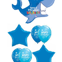 Shark Fintastic Birthday Balloon Bouquet with Helium and Weight