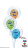 Shark Bubble Balloon Bouquet with Helium and Weight