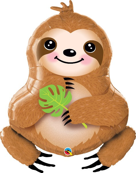 Sloth Shape Foil Balloon with Helium and Weight