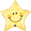 Smiley Star 20 inch Foil Balloons