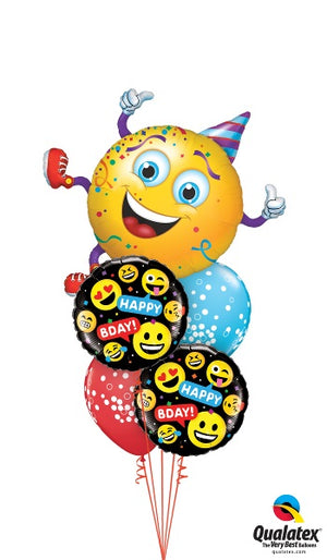 Emoticon Emoji Party Guy Birthday Balloons Bouquet