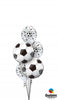 Soccer Balls Around Latex Foil Balloons Bouquet