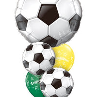 Soccer Ball Congratulations Balloon Bouquet with Helium and Weight