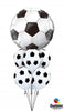 Jumbo Soccer Ball Balloon Bouquet with Helium and Weight